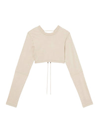 55€ / 1 sold //8 QTY / ST13%   T-shirt court Piccola à lacets - Light Khaki