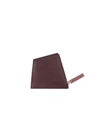 50€ / 0 sold //0 QTY / ST0%   Petite pochette Trapezu en cuir - Burgundy