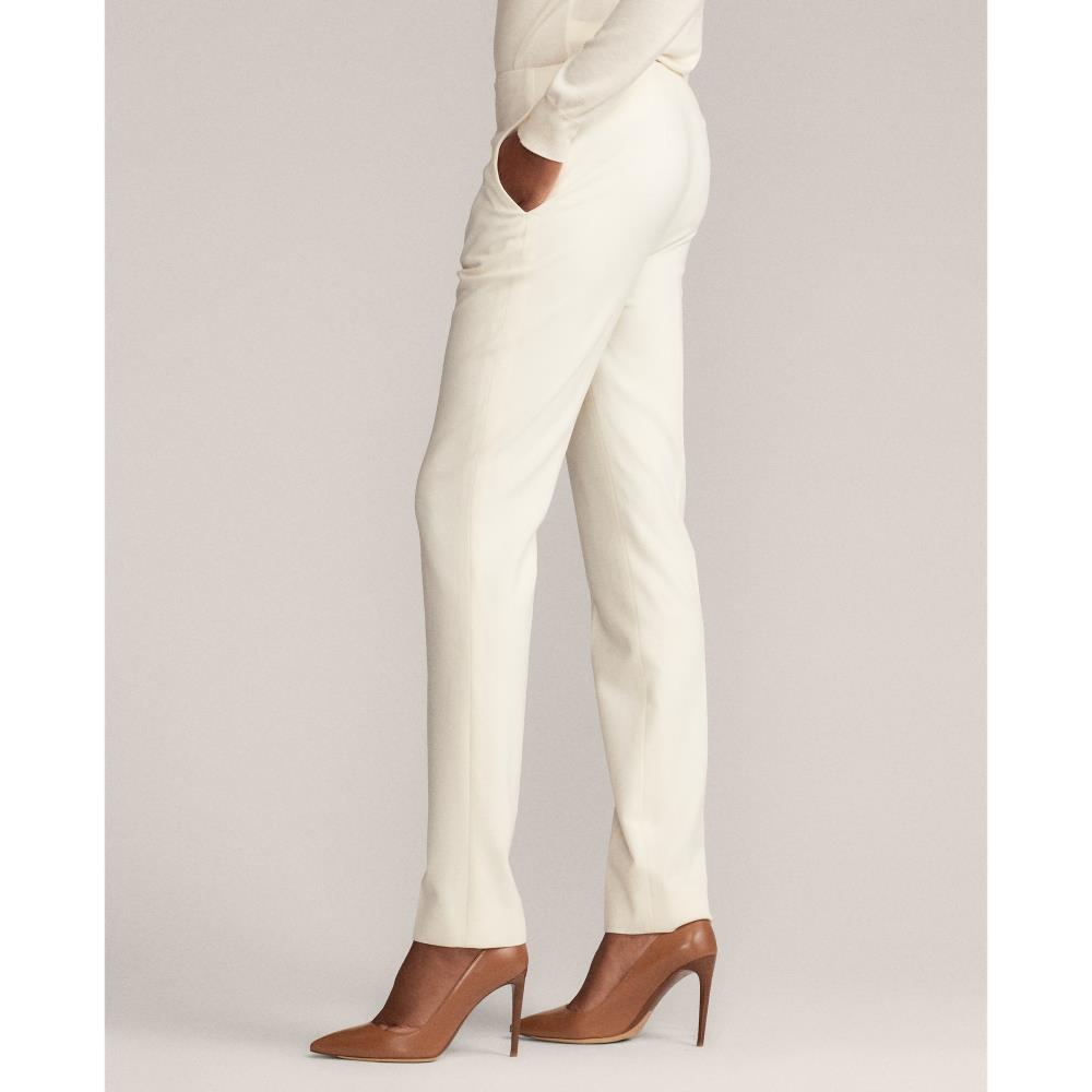 Pantalon Simone en crêpe de laine - Cream
