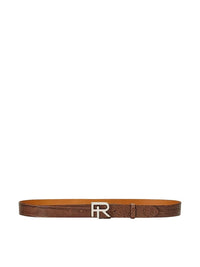 Ceinture alligator avec boucle RL - Chocolate