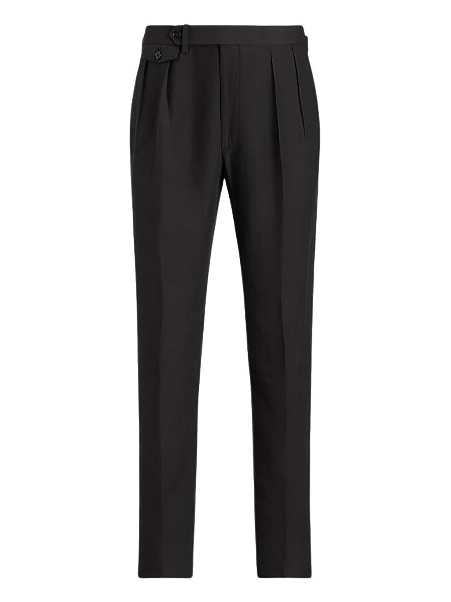 Pantalon Gregory fait main en soie et lin mélangé - Classic Black