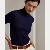 Pull à col roulé en cachemire - Lux Navy