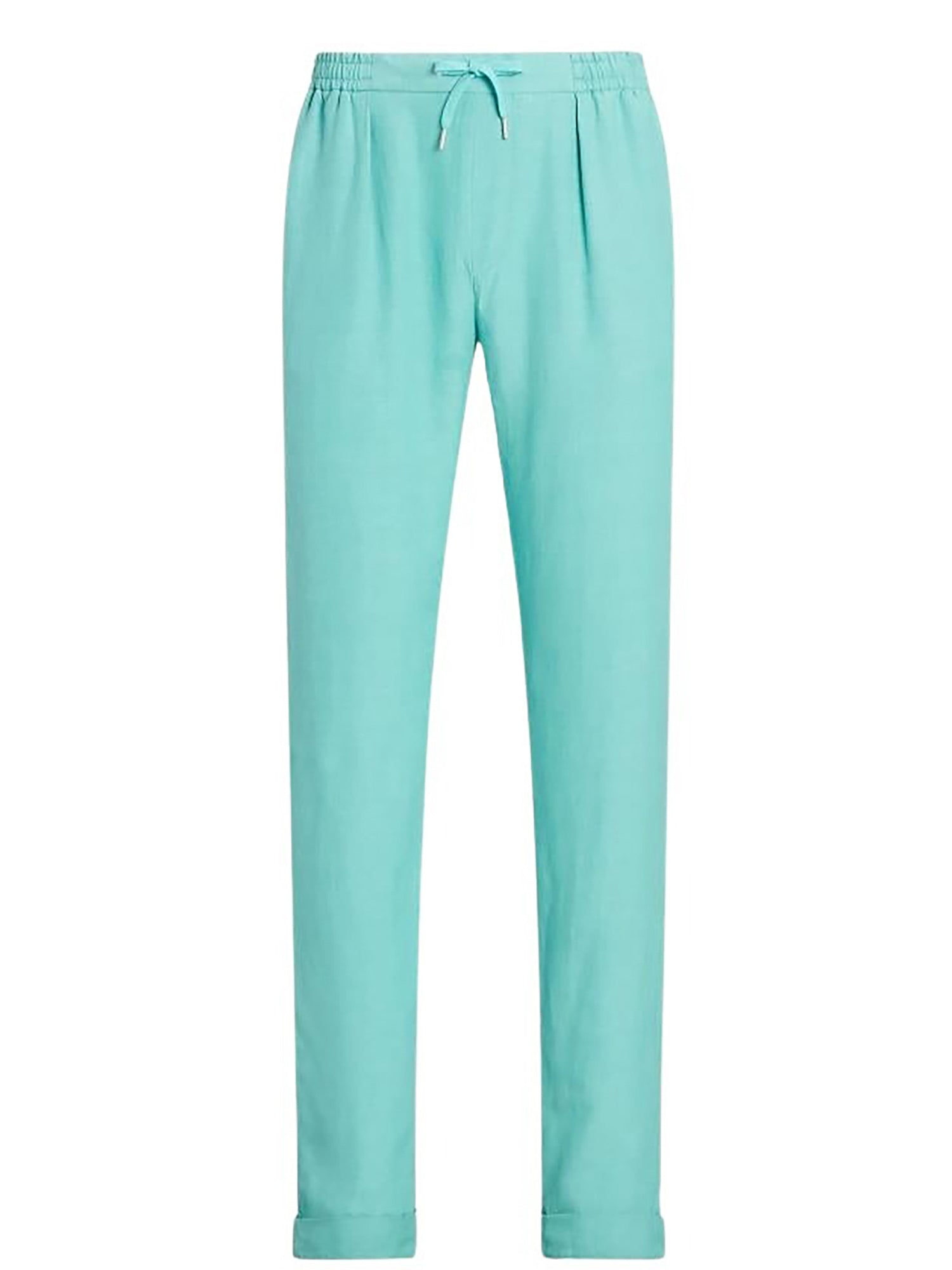Pantalon fait main en soie et lin - Sea Glass Blue