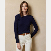Cashmere cable jumper - Lux Navy