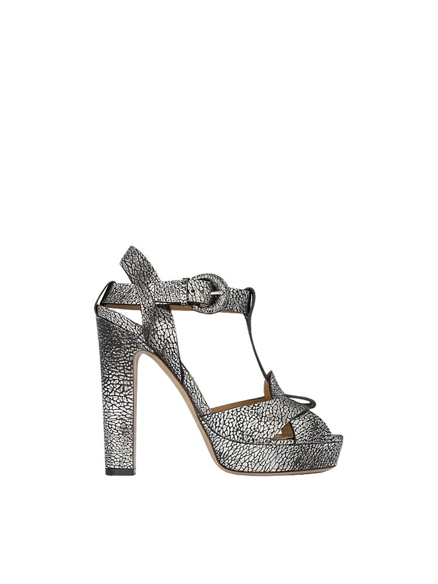 Sandales Salomé Kerrey 120 en cuir - Antique Silver