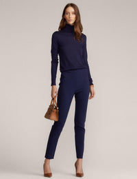 Pantalon sans poches en laine - Navy