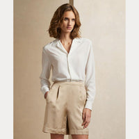 Chemise Darien en crêpe de Chine - Lux Cream
