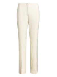 Pantalon Simone en crêpe de laine - Cream