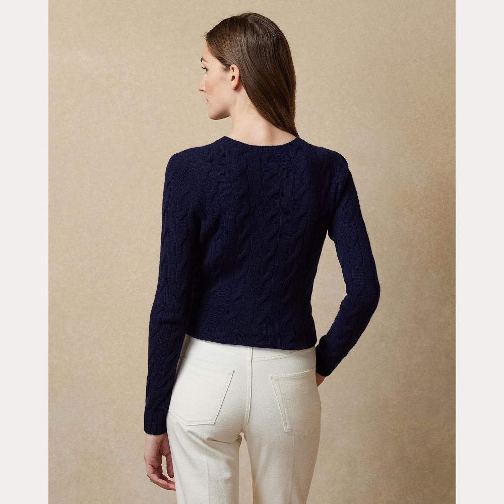 Cashmere cable jumper - Lux Navy