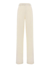 Pantalon Acklie en gabardine de laine - Cream