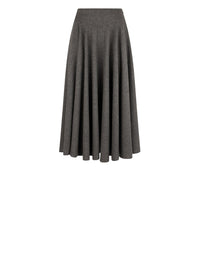 Jupe Jennine en flanelle de laine - Medium Grey