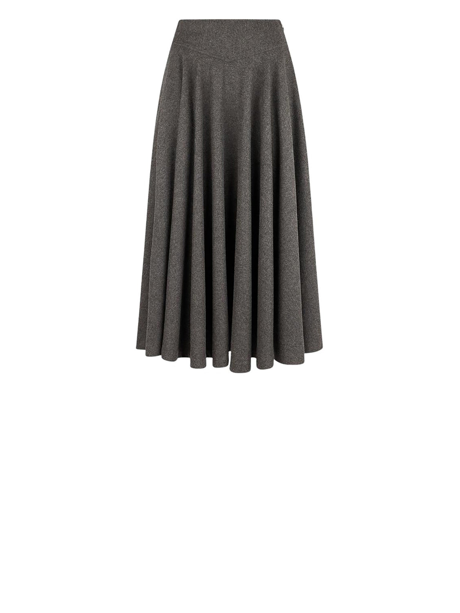 Jupe Jennine en flanelle de laine - Medium Grey