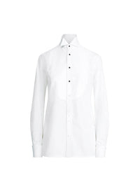 Chemise Marlie à col cassé en coton - Blanc