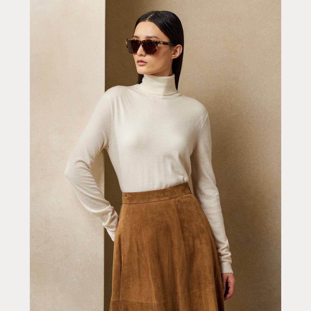 Pull à col roulé en cachemire - Lux Cream