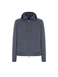 Sweat à capuche en maille double - Dark Grey Melange