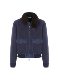 Bomber en peau lainée - Classic Chairman Navy