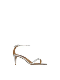 Nadeesha 60 sandals in metallic leather - Silver