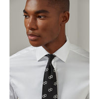 Wrinkle-resistant twill shirt - White