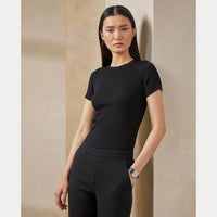 T-shirt maille en soie - Black