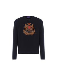 Pull avec broderie bullion en cachemire - Classic Black