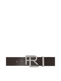 Ceinture large RL en cuir box - Mocha