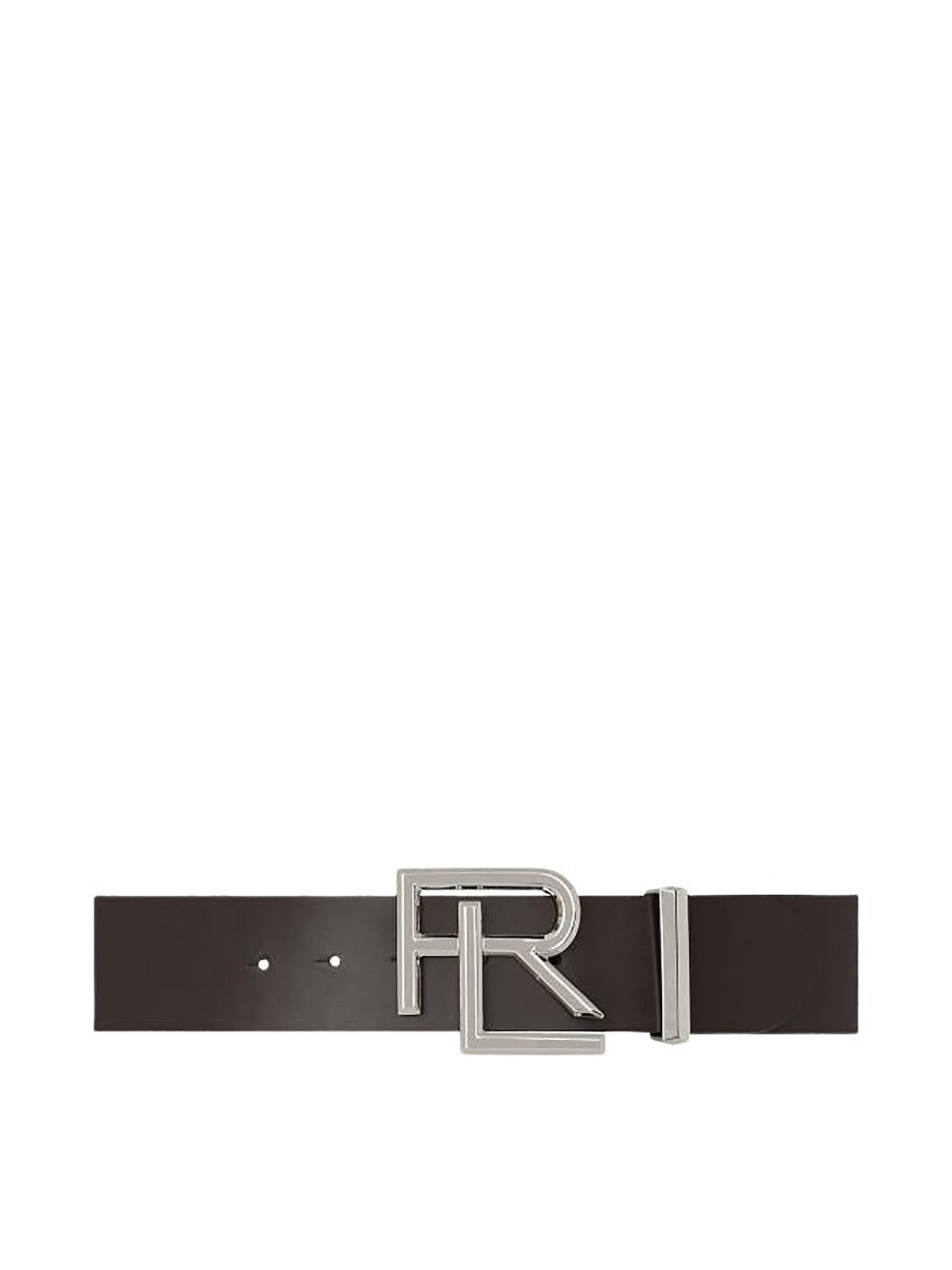 Ceinture large RL en cuir box - Mocha