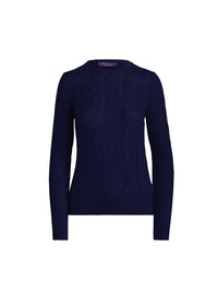 Cashmere cable jumper - Lux Navy