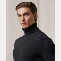 Pull à col roulé en cachemire - Dark Grey Melange