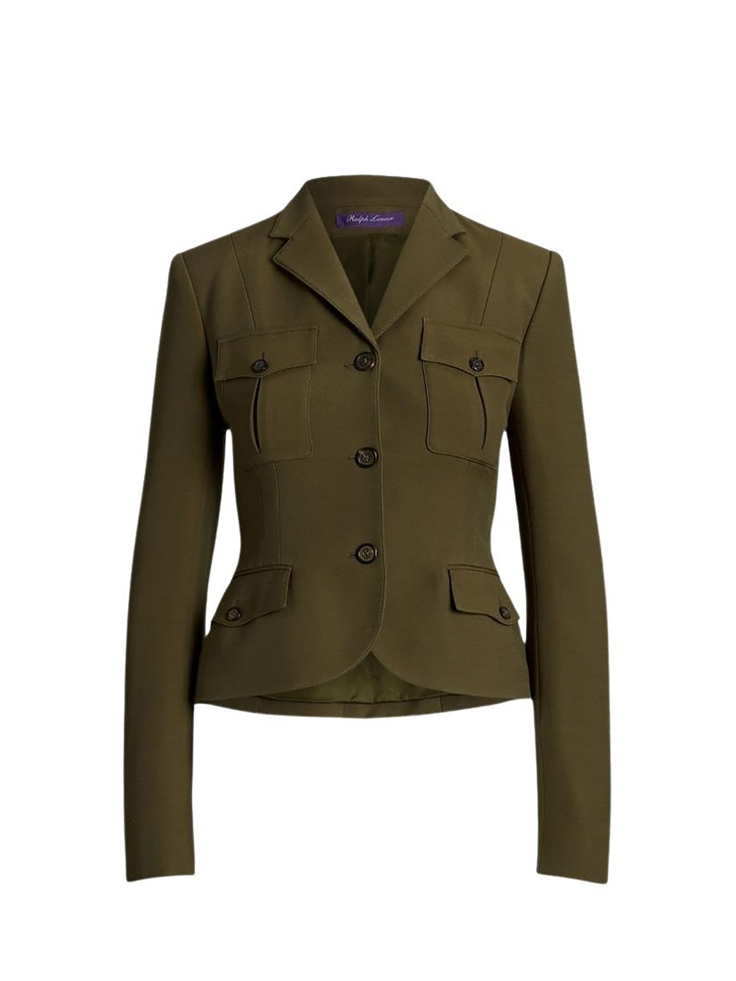Veste Kamille en laine et soie - Olive
