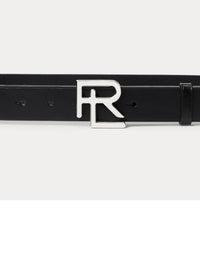 Ceinture RL en cuir lisse - Camel