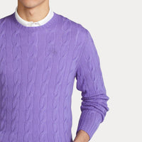 Pull torsadé en cachemire - Lavande Classique