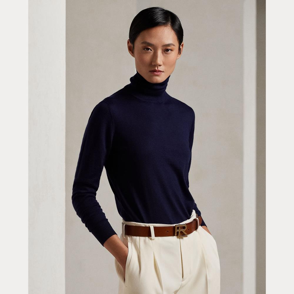 Pull à col roulé en cachemire - Lux Navy