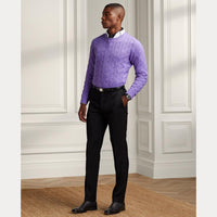Pull torsadé en cachemire - Lavande Classique