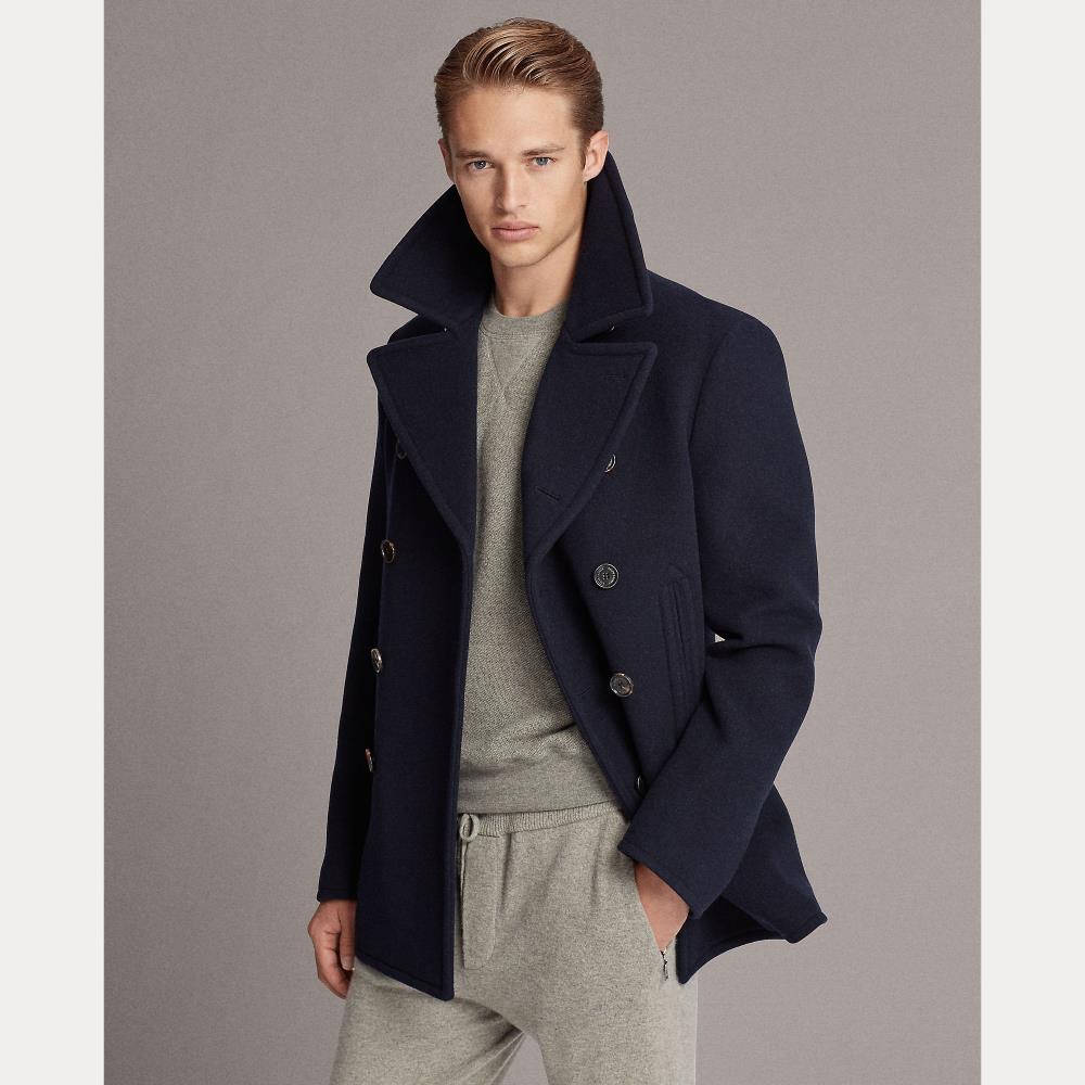 Fullerton wool and cashmere pea jacket - Classic Chairman Navy