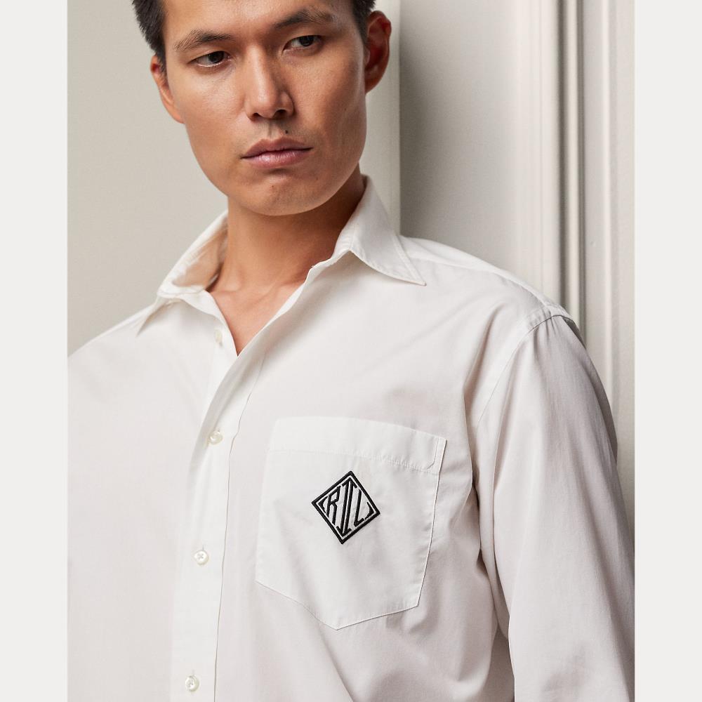 Chemise en popeline à monogramme - White W & Black Emb