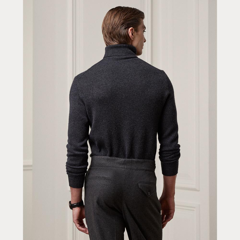 Pull à col roulé en cachemire - Dark Grey Melange