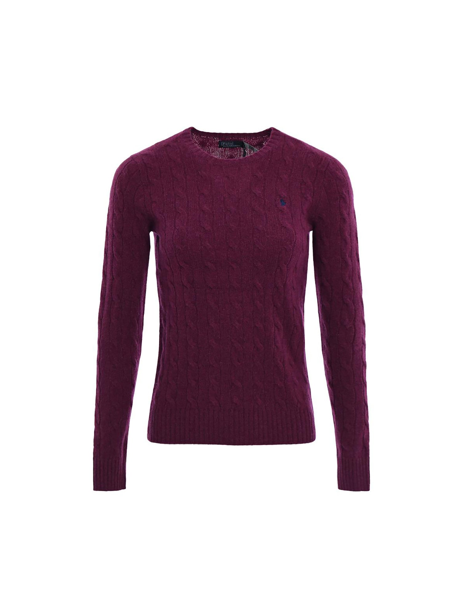 Pull torsadé en laine et cachemire - Plum Heather