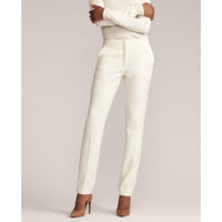 Pantalon Simone en crêpe de laine - Cream