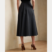 Jupe Erica en toile de coton - Noir