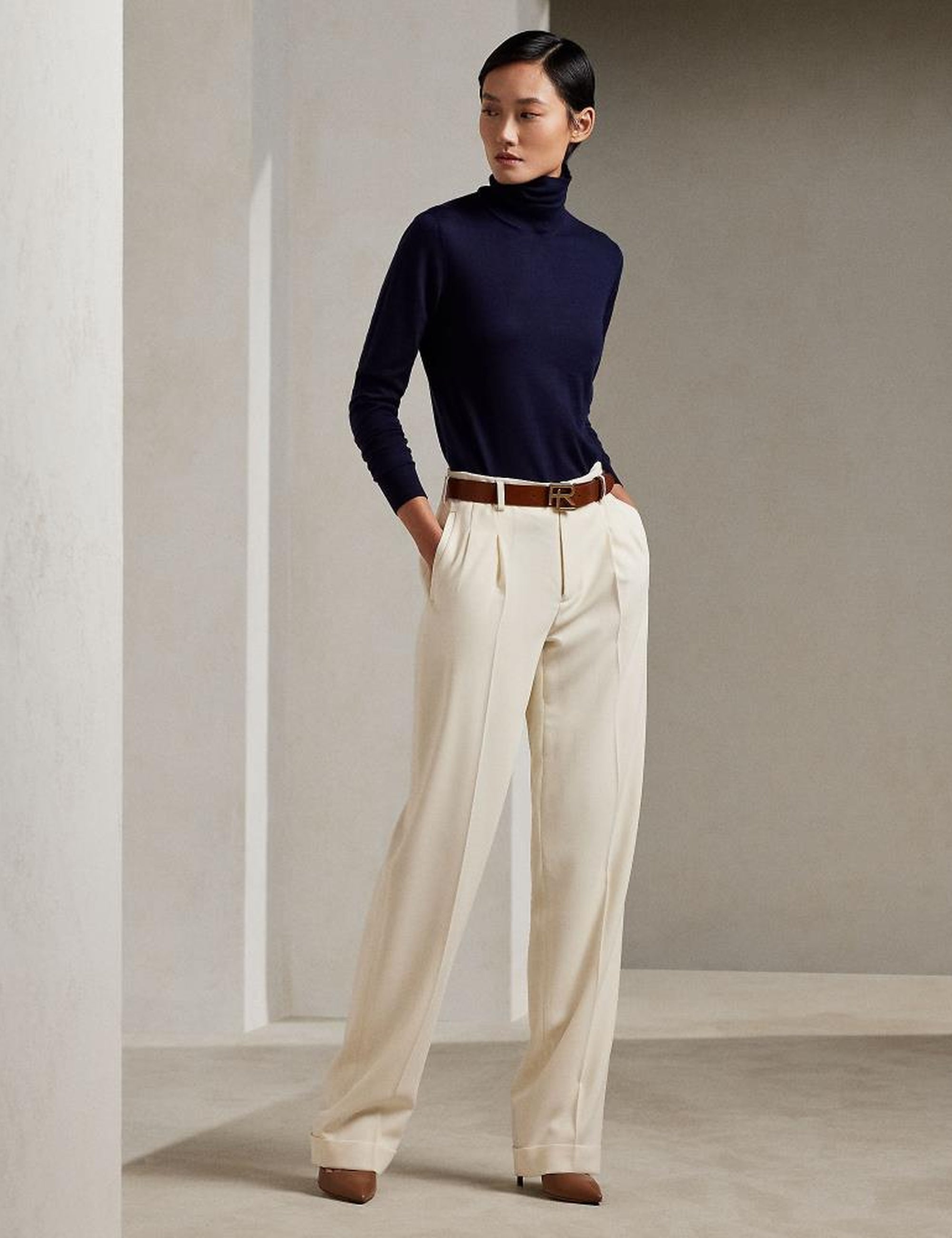 Pull à col roulé en cachemire - Lux Navy