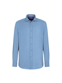 Chemise en toile de lin et soie - Infinity Blue