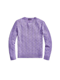 Pull torsadé en cachemire - Lavande Classique