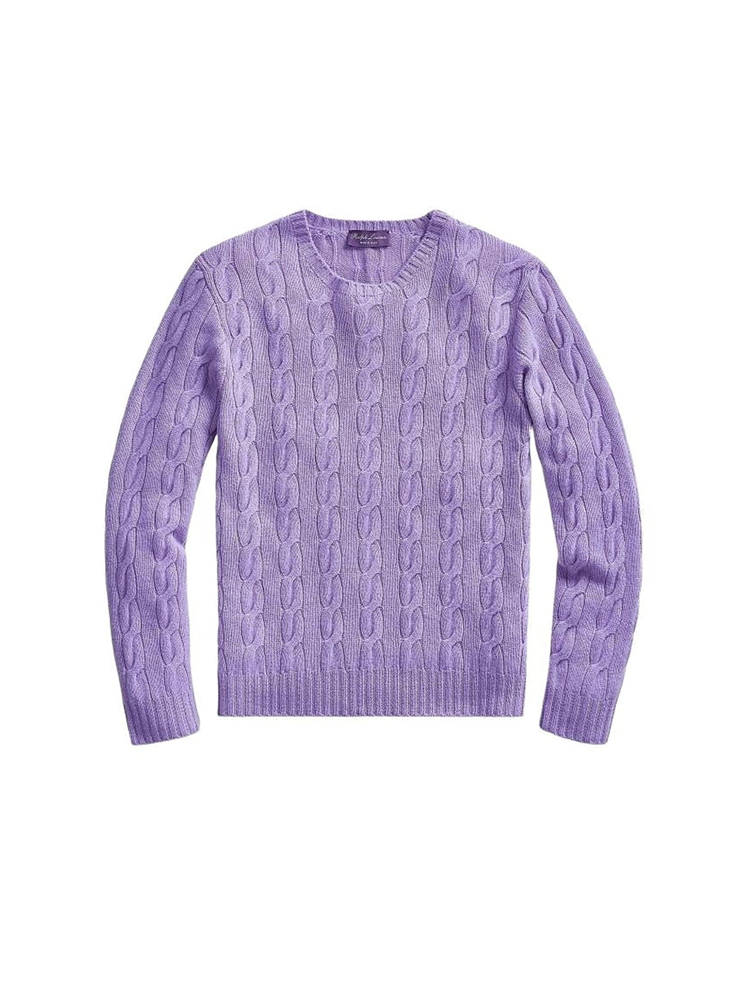 Pull torsadé en cachemire - Lavande Classique