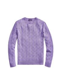 Pull torsadé en cachemire - Lavande Classique