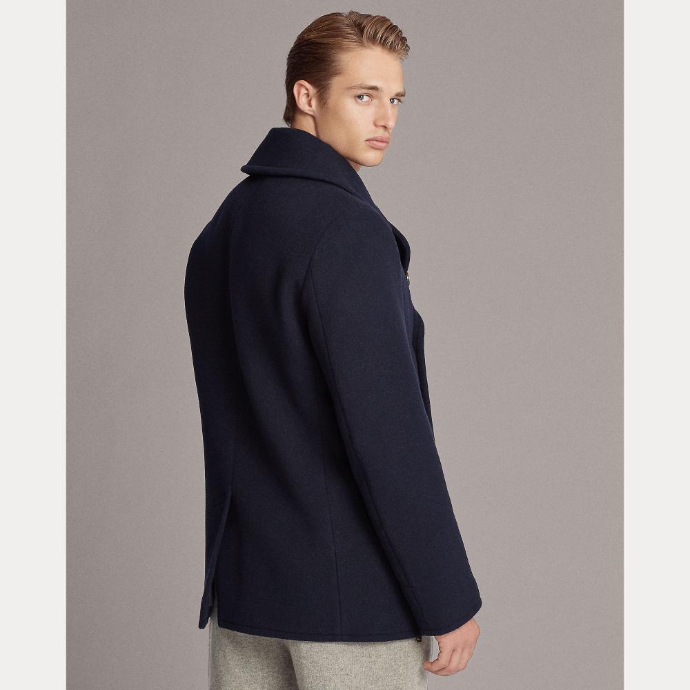 Fullerton wool and cashmere pea jacket - Classic Chairman Navy