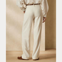 Pantalon Acklie en gabardine de laine - Cream