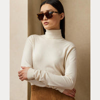Pull à col roulé en cachemire - Lux Cream