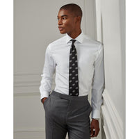 Wrinkle-resistant twill shirt - White