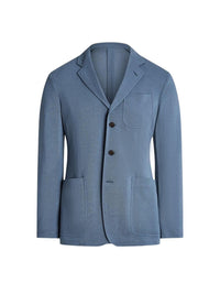 Blazer Hadley fait main en laine piquée - Supply Blue