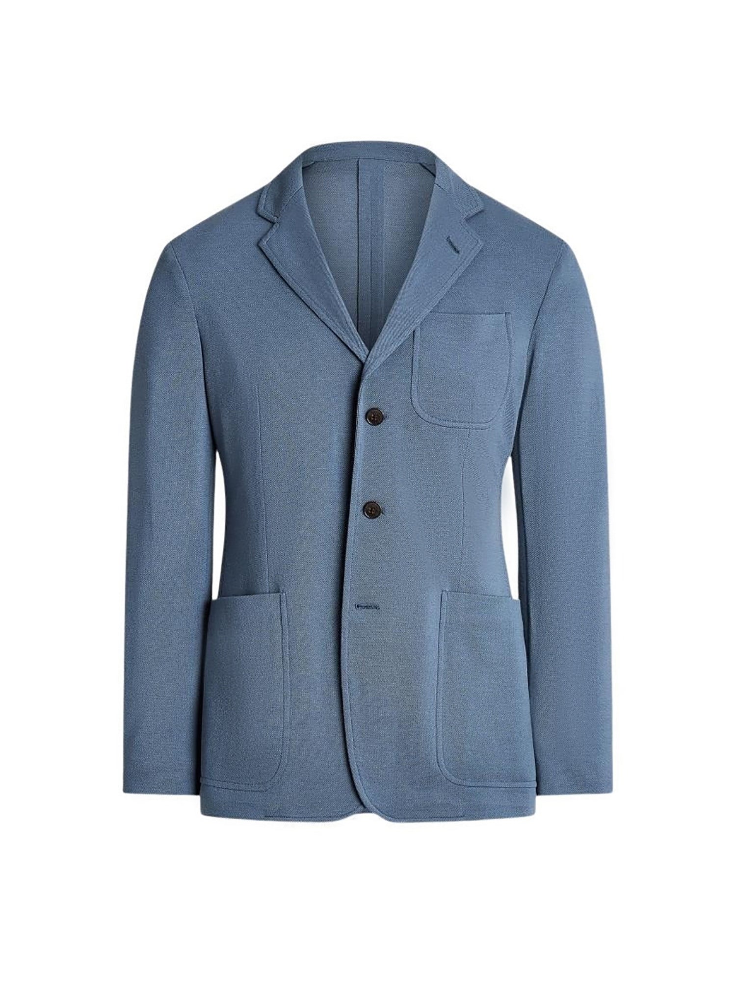 Blazer Hadley fait main en laine piquée - Supply Blue